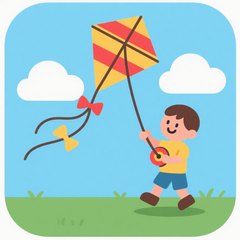 fly a kite 插图